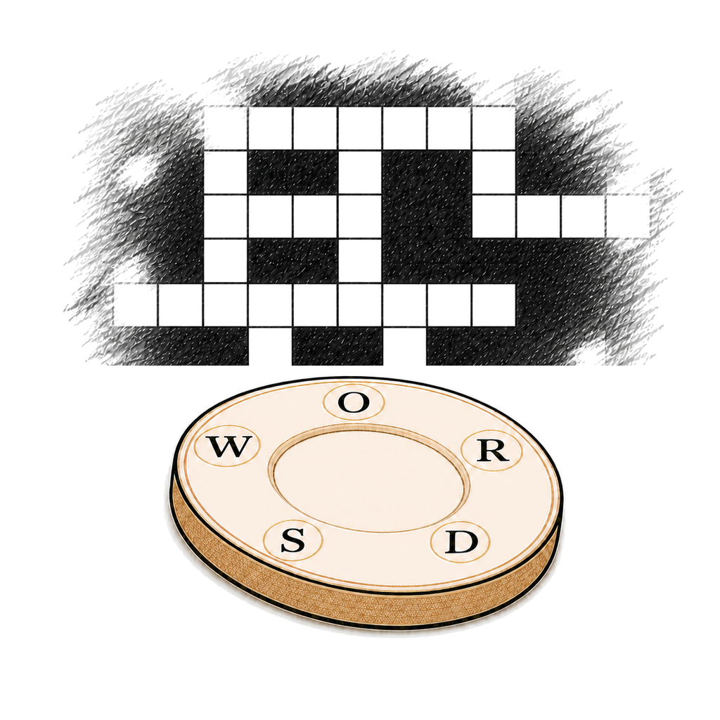 Pembroke Games CrossWheel app icon showing an owl with a crossword